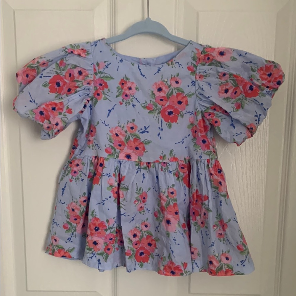 Janie & Jack Floral Puff Sleeve Dress